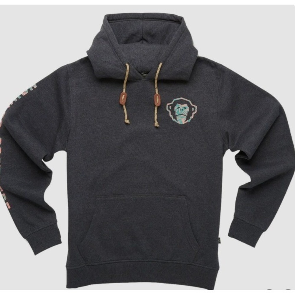 Howler Bros Hoodie Sweatshirt Size Medium Gray Spellout Logo Brothers